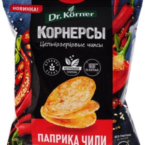 Чипсы цельнозер. кукуруз-рисов. "С паприкой и чили " 50гр.