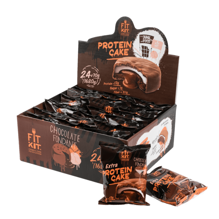 FIT KIT Protein extra cake 70гр Шоколадный фондан