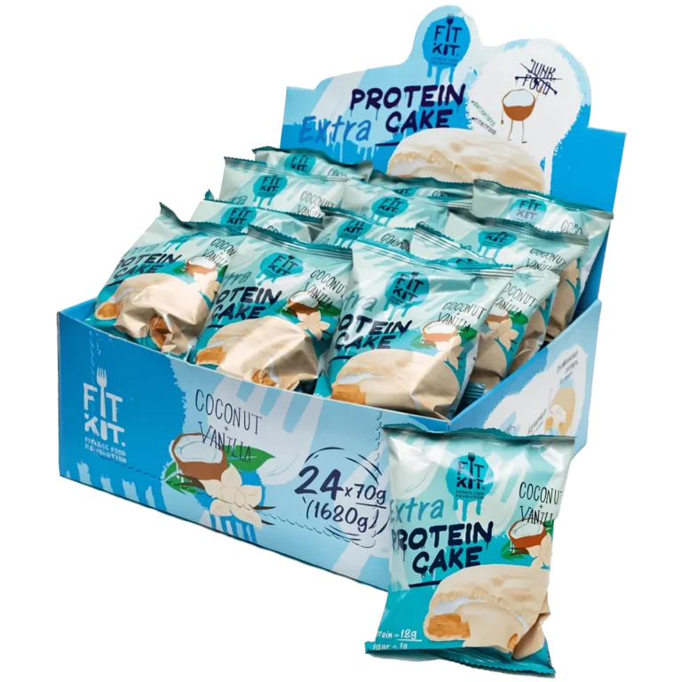 FIT KIT Protein extra cake 70гр Кокос-ваниль