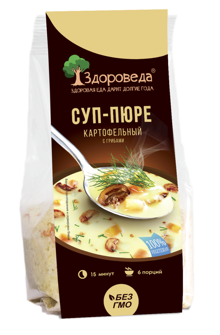 Суп-пюре картофельный с грибами «Здороведа»,250 гр.