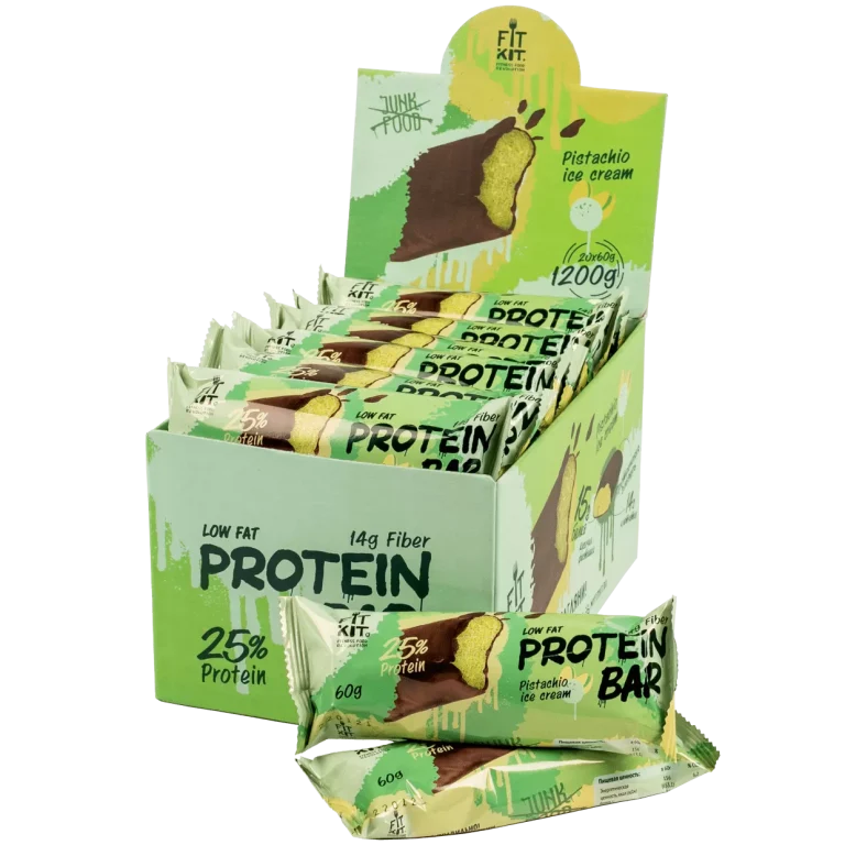 FIT KIT батончик 60гр Фисташковое мороженое