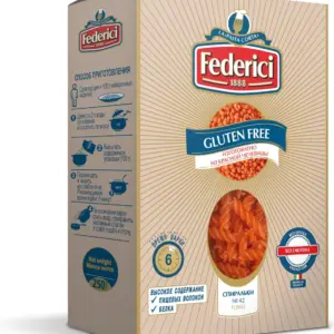 Federici Спиральки без глютена из красной чечевицы 250гр