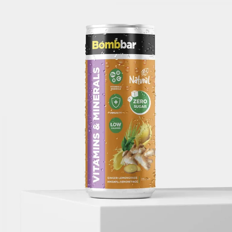 Bombbar напиток б/а Лимонад со вкусом Имбиря и лемонграсса 330мл