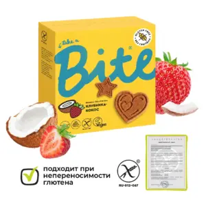 Bite Печенье б/г "Клубника-кокос" 115 гр.