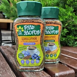 БУДЬ ЗДОРОВ Цикорий растворимый сублимированный с ЧЕРНИКОЙ 95 гр.