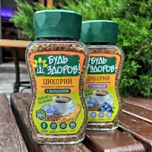БУДЬ ЗДОРОВ Цикорий растворимый сублимированный с ЖЕНЬШЕНЕМ 95 гр.