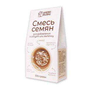 Древо Жизни Смесь семян для добавления в йогурт и выпечку (лён, подсолнечник, кунжут) 200гр.