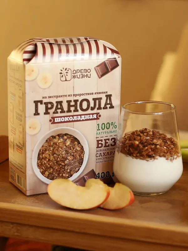 Древо Жизни ГРАНОЛА с шоколадом и бананом 400гр.