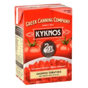 KYKNOS Томаты резаные в собственном соку 370 гр.