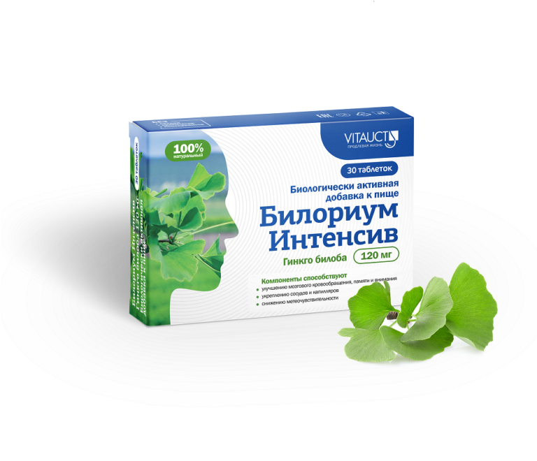 VITAUCT Билориум интенсив Гинко Билоба + Глицин таб.
