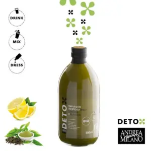 DETO ANDREA MILANO Уксус яблочный с лимоном и чаем матча Organic нефильтрованный Италия 500мл.