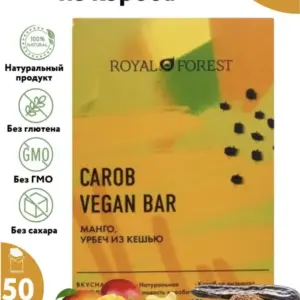 Royal Forest Шоколад из кэроба Манго и урбеч из кешью 50 гр.