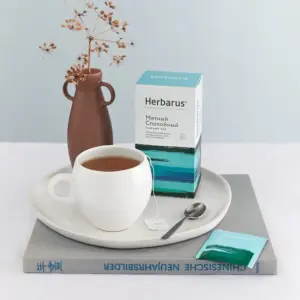Herbarus Зеленый Чай пакетированный "Мятный Спокойный" 10п.