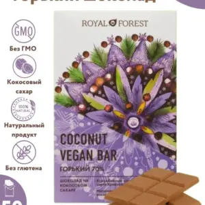 Royal Forest Шоколад Горький Vegan Coconut Bar 50 гр.