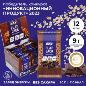 Печенье овсяное протеиновое "флэпджек" шоколадное 18% 60гр.