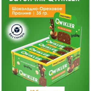 Qwickler Snaq Fabriq батончик глазированный Ореховое пралине 35г