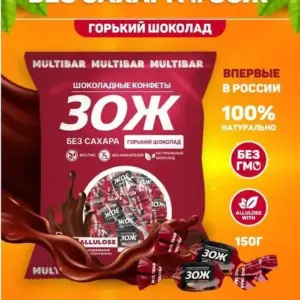 MULTIBAR Конфеты "ЗОЖ" горький шоколад без сахара 150 гр.