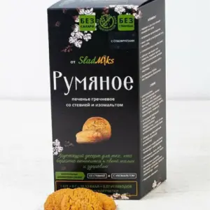 Premium Печенье сдобное греч.на изомальте и стевии "Румяное" с сухофруктами 200гр.