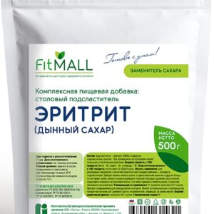 ЭРИТРИТ Столовый подсластитель кор. 500гр.