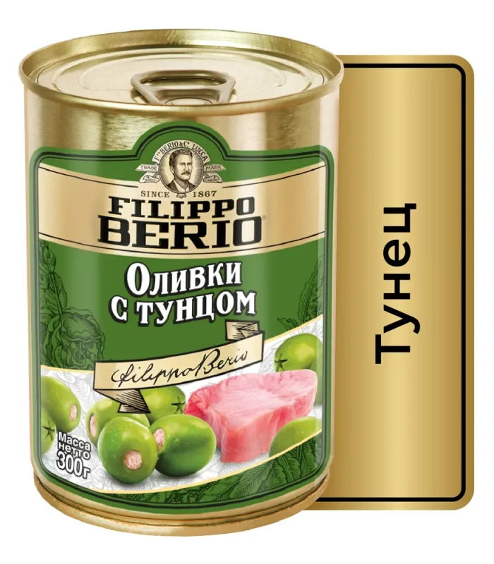 Filippo Berio оливки с тунцом, 300гр