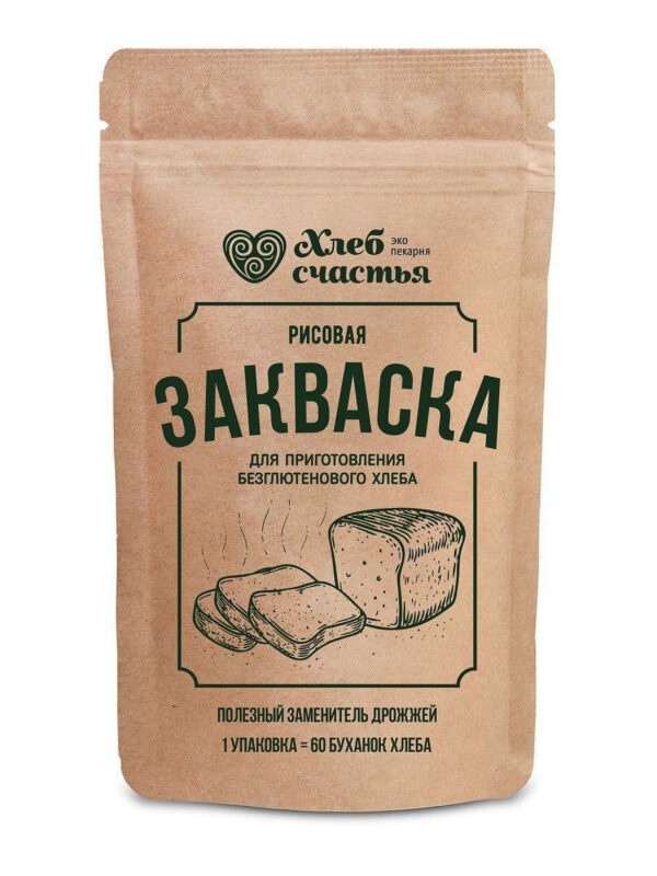Хлеб Счастья Закваска рисовая (безглютеновая) 100гр