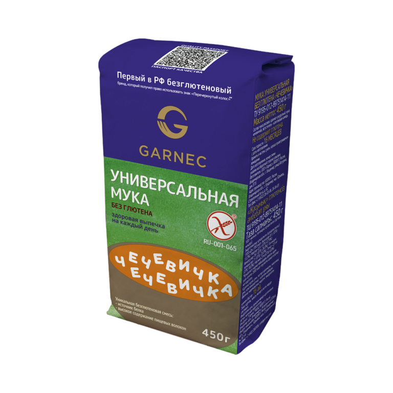 Мука Гарнец Универсальная «Чечевичка» без глютена 450 гр