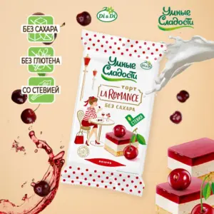 Di&di Пирожное "La Romance" со вкусом вишни со стевией 220 гр.
