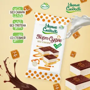Di&di Торт "Суфле со вкусом карамели" в глазури со стевией 190 гр.