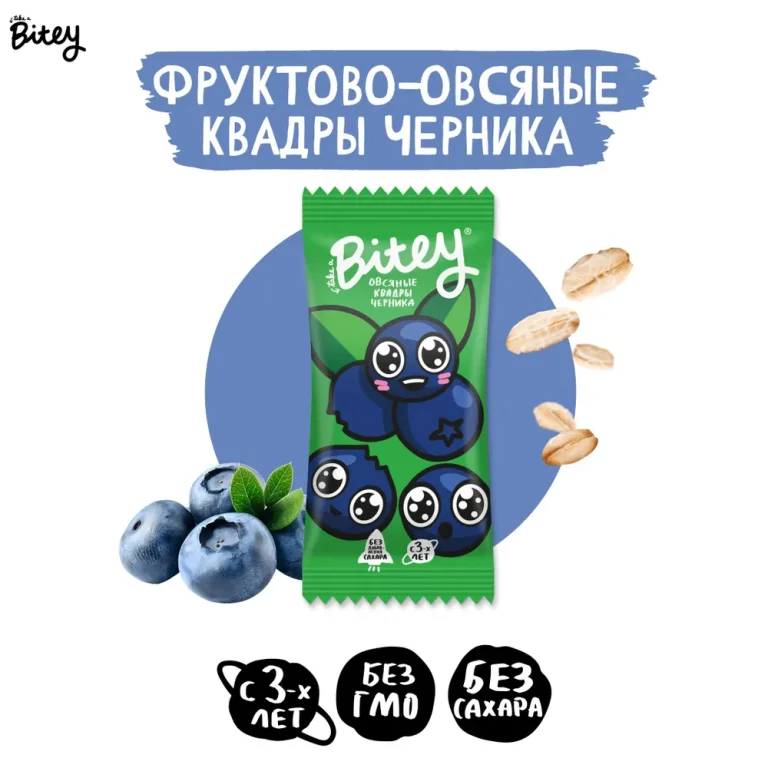 Батончик Овсяно-фруктовый «Черника» 30гр.
