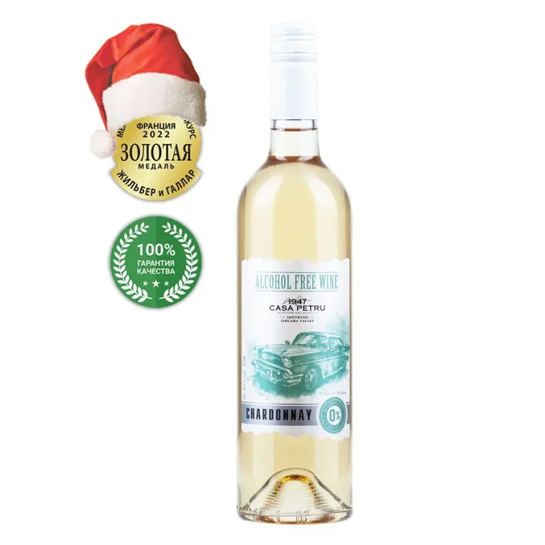 Casa Petru Chardonnay вино безалкогольное, полусладкое, 750 мл