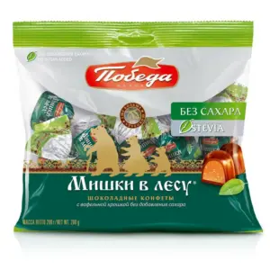 Конфеты шоколадные "Мишки в лесу" без добавления сахара 200 гр.