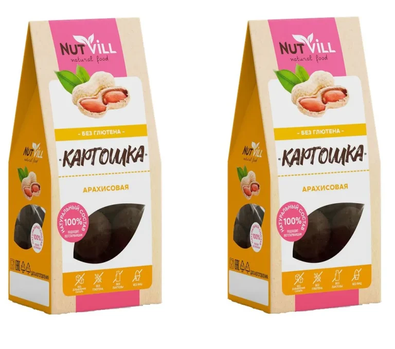NUTVILL Печенье Картошка арахисовая 96 гр.