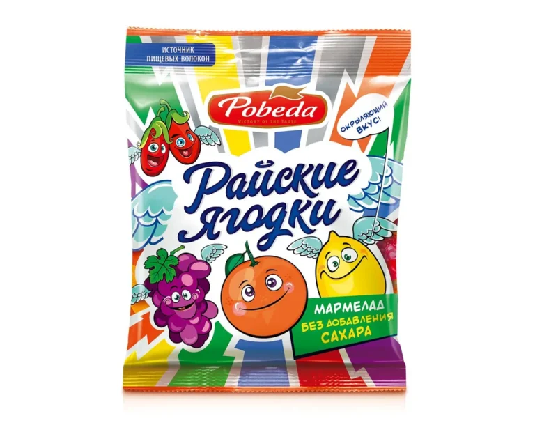 Жевательный мармелад без сахара «Райские ягодки» 150 гр.