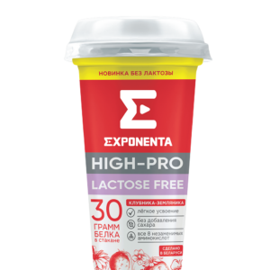 EXPONENTA ЭКСПОНЕНТА ХАЙ-ПРО со вкусом Клубника-земляника,стаканчик из полипропилена, 250 г