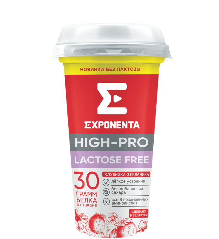 EXPONENTA ЭКСПОНЕНТА ХАЙ-ПРО со вкусом Клубника-земляника,стаканчик из полипропилена, 250 г
