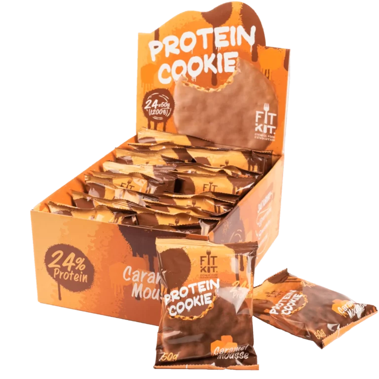 FitKit CHOCOLATE Protein COOKIE КАРАМЕЛЬНЫЙ МУСС 50гр.