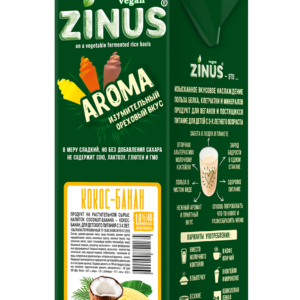ZINUS AROMA-moloko КОКОС-БАНАН 1л.TBA 1,8 %