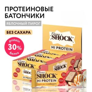 FitnesSHOCK батончик Hi protein 40гр Яблоко-корица
