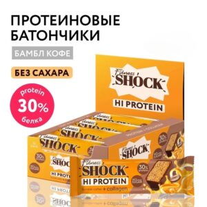 FitnesSHOCK батончик Hi protein 40гр Кофе-апельсин