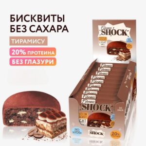 FitnesSHOCK Protein biscuit неглазированный Тирамису 40 гр