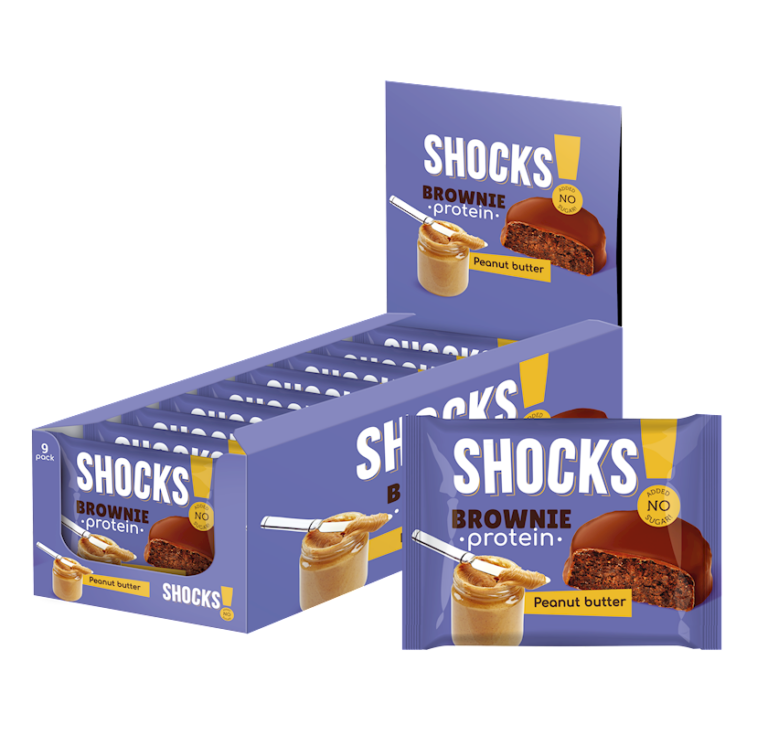 FitnesShock Protein brownie Арахисовая паста 50гр