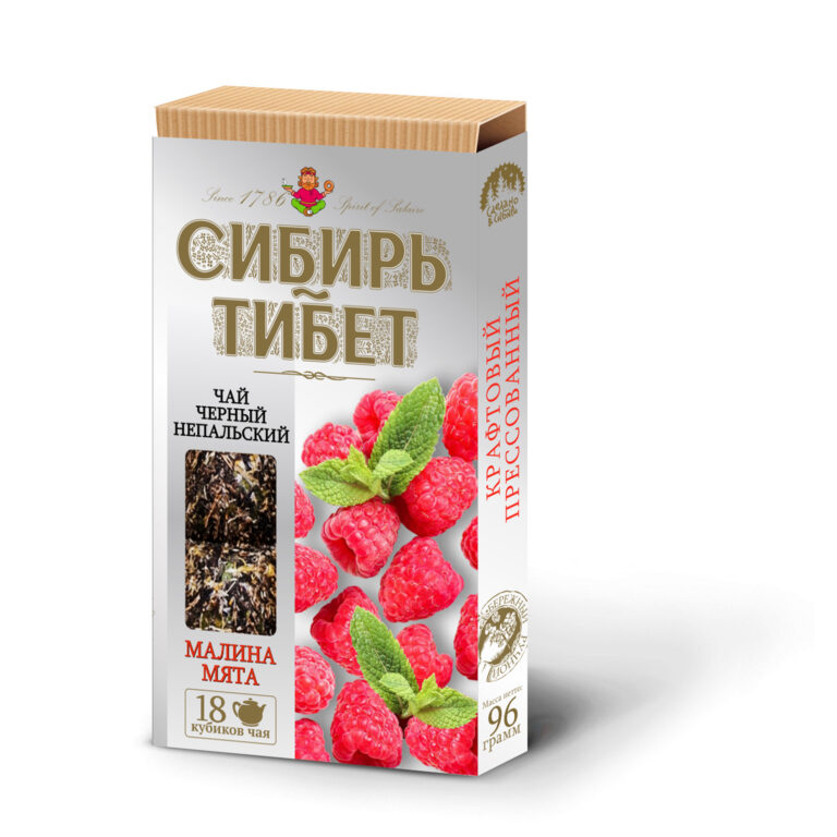 ИД Чайный напиток «Сибирский Тибет» с малиной и мятой плитка 96гр.