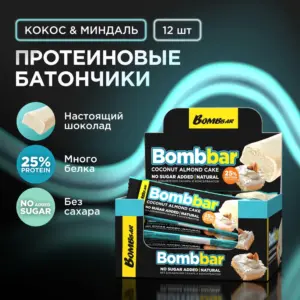BOMBBAR Батончик глазированный "Миндально-Кокосовый торт" 40 гр