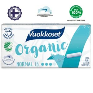Vuokkoset Тампоны органические нормал 16 шт.
