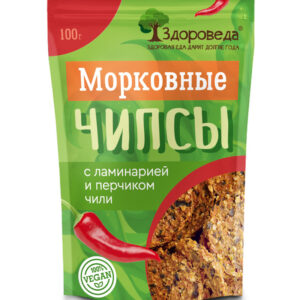 Морковные чипсы с перчиком чили "Здороведа" 100 гр.