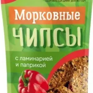 Морковные чипсы с ламинарией и паприкой "Здороведа" 100 гр.
