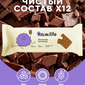 R.A.W. LIFE KIDS батончик фруктово-злаковый "Шоколад" 35 гр.