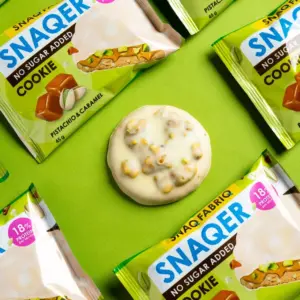 SNAQ FABRIQ Печенье глазированное шоколадное ФИСТАШКА и КАРАМЕЛЬ 45 гр.