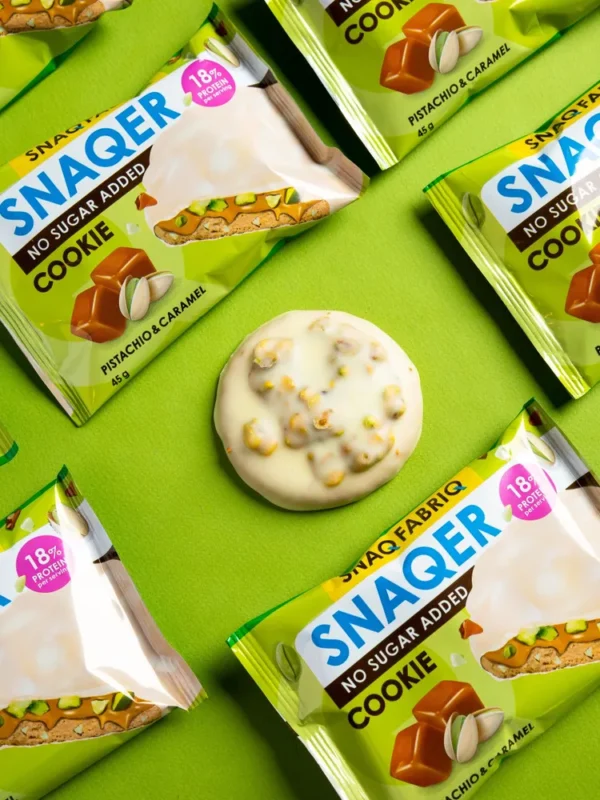 SNAQ FABRIQ Печенье глазированное шоколадное ФИСТАШКА и КАРАМЕЛЬ 45 гр.