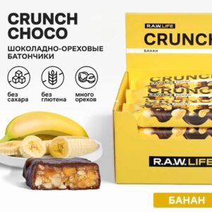 R.A.W. LIFE Ореховый батончик CRUNCH Choco Банан 40 гр.